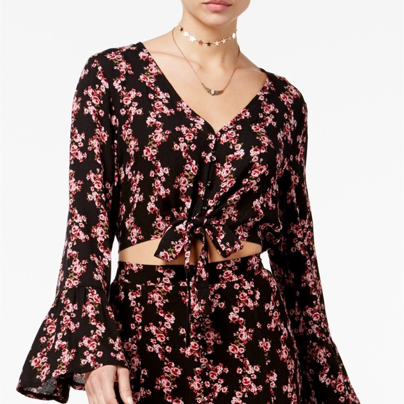 American Rag Tops - America Rag Floral Print Crop Top